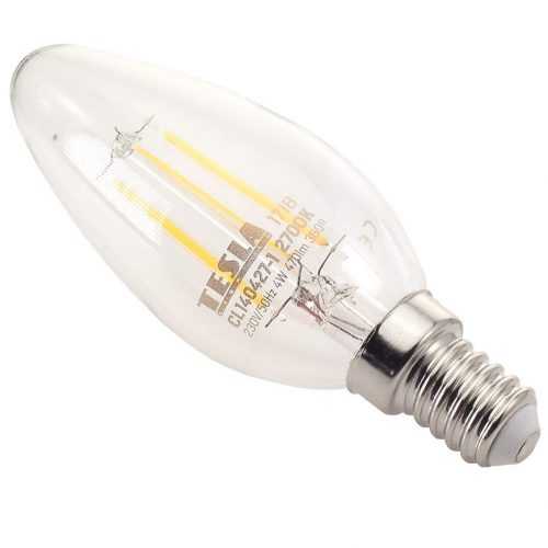 LED žárovka Filament Retro svíčka 4W E14 2700K Tesla
