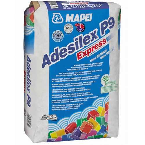 Lepidlo na obklady a dlažbu Mapei Adesilex P9 Express C2TE 25 kg šedé Mapei