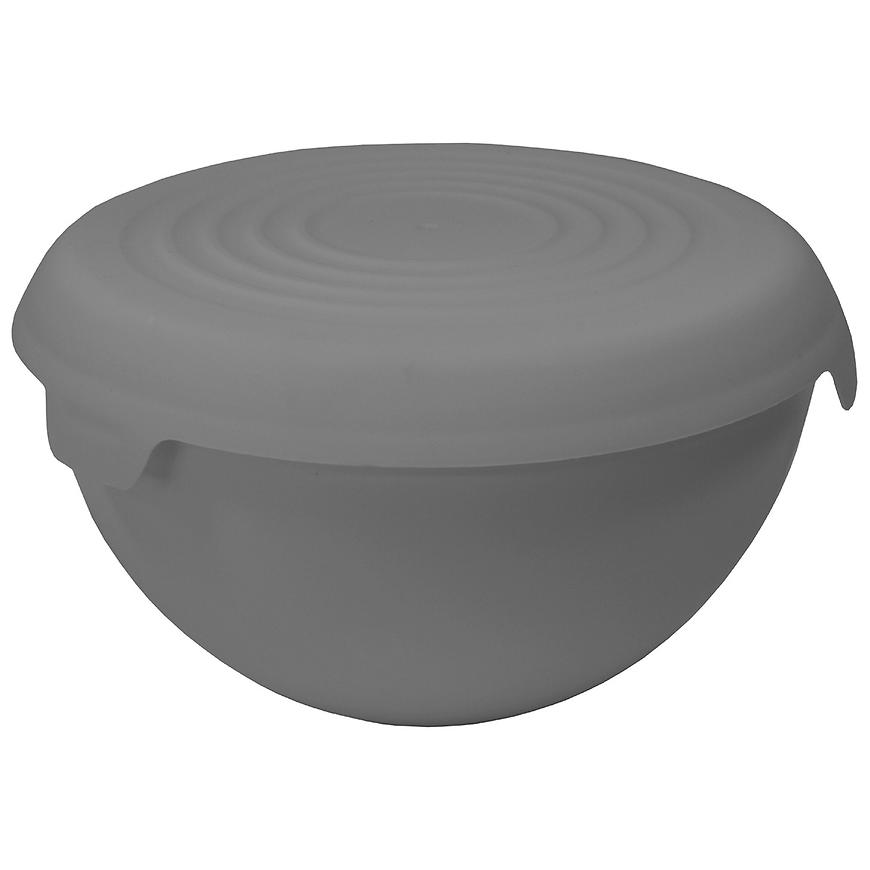 Miska 3l s víkem šedá Baumax