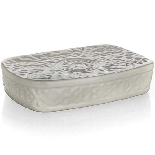 Mýdlenka keram. šedo-béžová Baumax