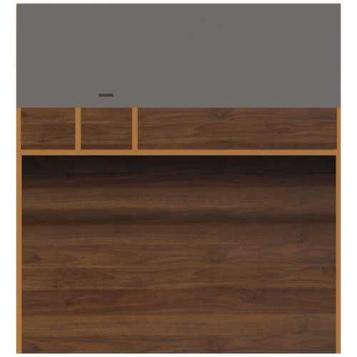 Nadstavec Rtv Davos 130cm Šedá/Tmavy Ořech Baumax