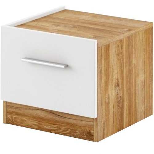 Noční Stolek Dentro 40cm Bílý/Dub Styrling L Baumax