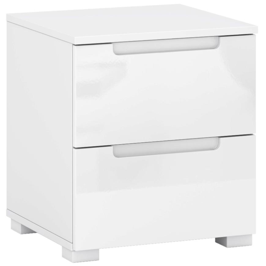 Noční Stolek Hill Bílý Lesk/Bílý Mat Baumax