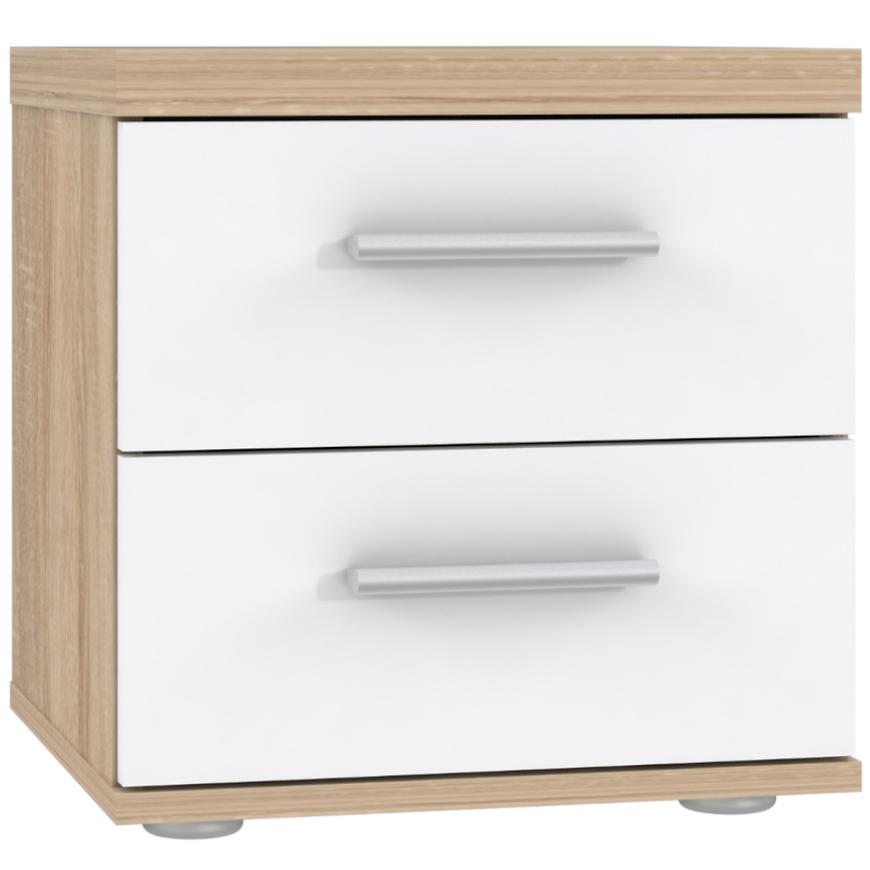 Noční Stolek Winnie Wnk08-Q36 Bílý / Dub Sonoma Baumax