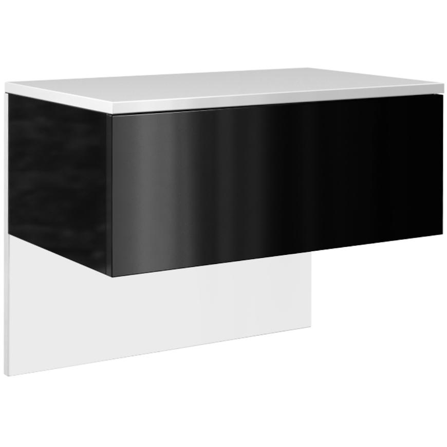 Noční Stolek Zavesna Lili Bílý -Černý Lesk Baumax