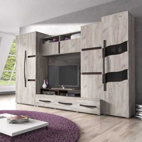 Obývací Stěna Amaro Dub Řemeslný Šedý/Dub Sonoma Baumax