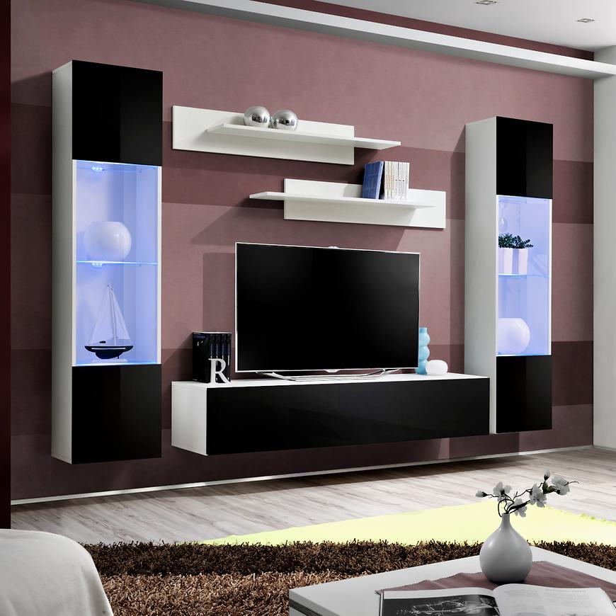 Obývací Stěna Fly A+Sklo Černá /BILY Ws Fy A3 Baumax