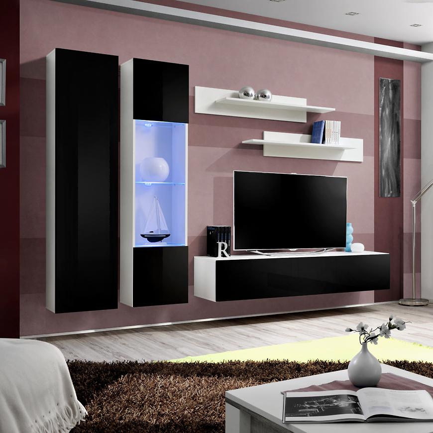 Obývací Stěna Fly A+Sklo Černá /BILY Ws Fy A5 Baumax