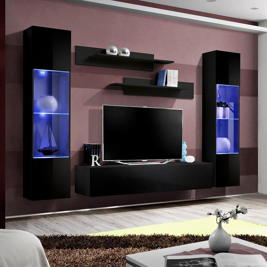 Obývací Stěna Fly A+Sklo Černá Zz Fy A3 Baumax