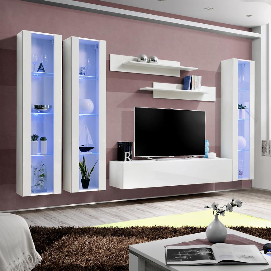 Obývací Stěna Fly C+Sklo Bily Ww Fy C2 Baumax