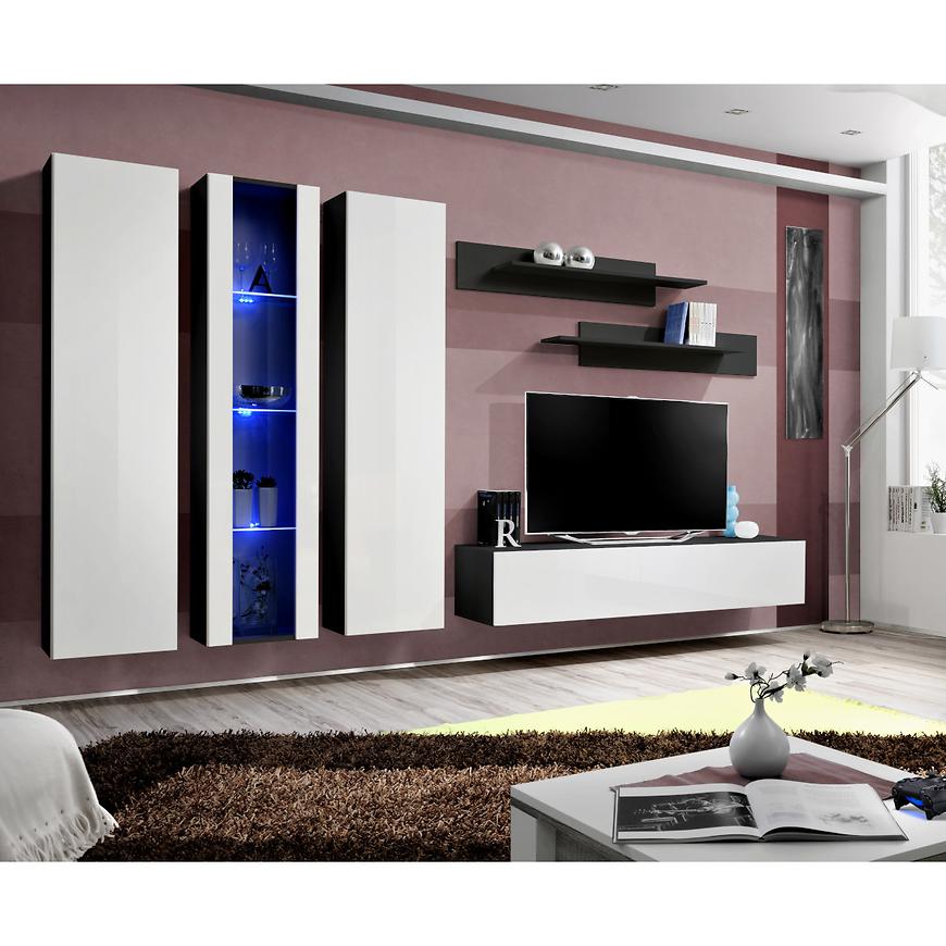 Obývací Stěna Fly C+Sklo Bily/Černá Zw Fy C4 Baumax