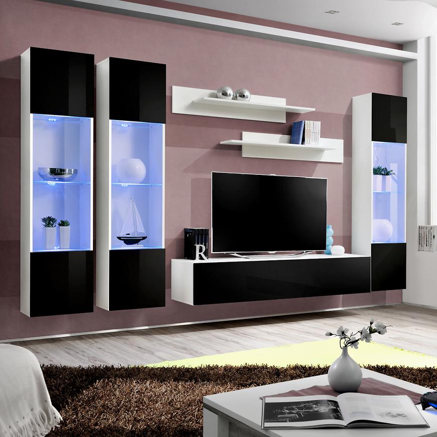 Obývací Stěna Fly C+Sklo Černá /BILY Ws Fy C3 Baumax