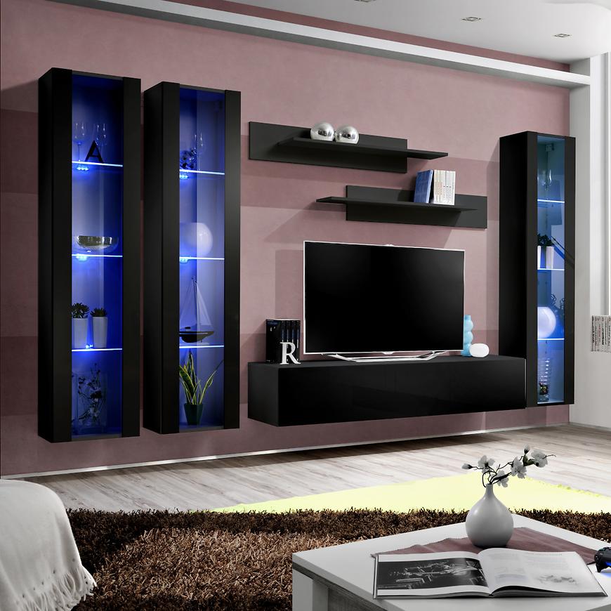 Obývací Stěna Fly C+Sklo Černá Zz Fy C2 Baumax