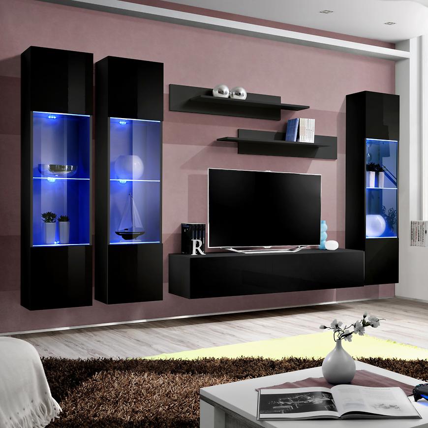 Obývací Stěna Fly C+Sklo Černá Zz Fy C3 Baumax