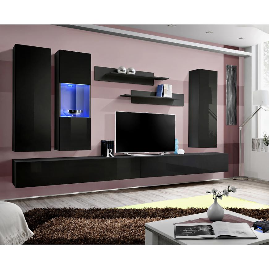 Obývací Stěna Fly E+Sklo Černá Zz Fy E5 Baumax