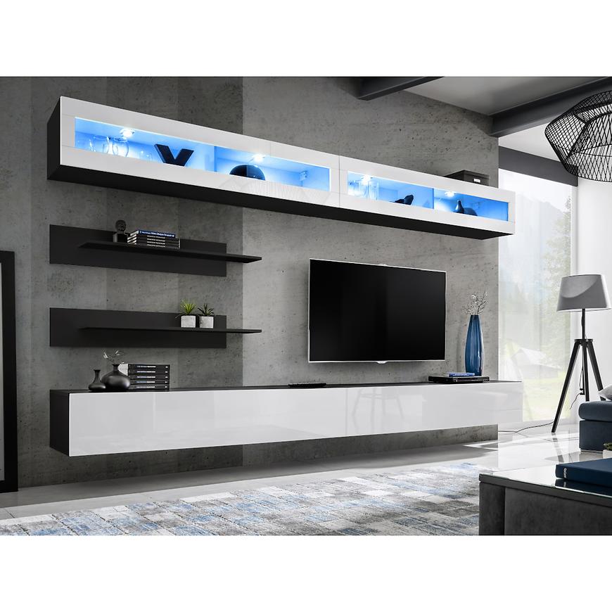 Obývací Stěna Fly I+Sklo Bily/Černá Zw Fy I2 Baumax