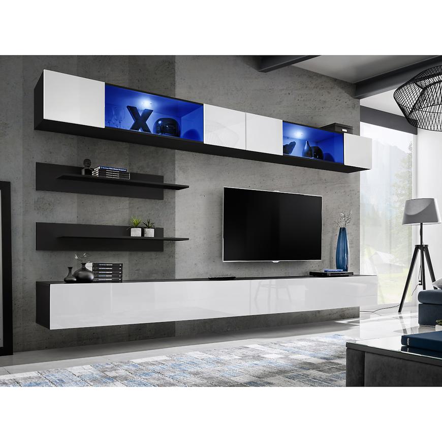 Obývací Stěna Fly I+Sklo Bily/Černá Zw Fy I3 Baumax