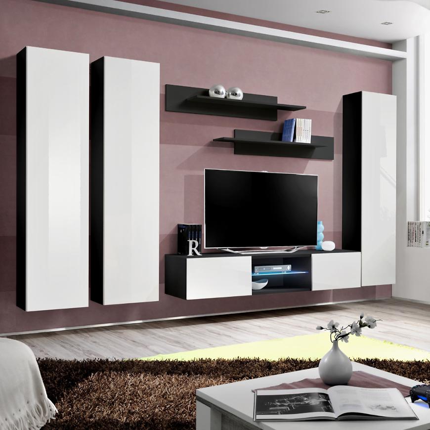 Obývací Stěna Fly P Bily/Černá Zw Fy P1 Baumax