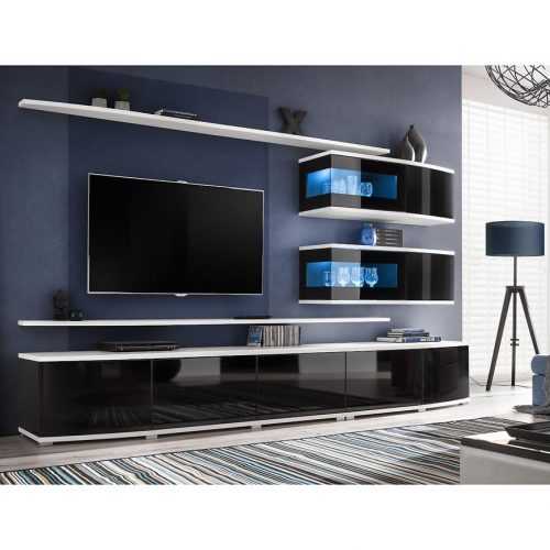 Obývací Stěna Sonic 280cm Bílý/Černý Baumax