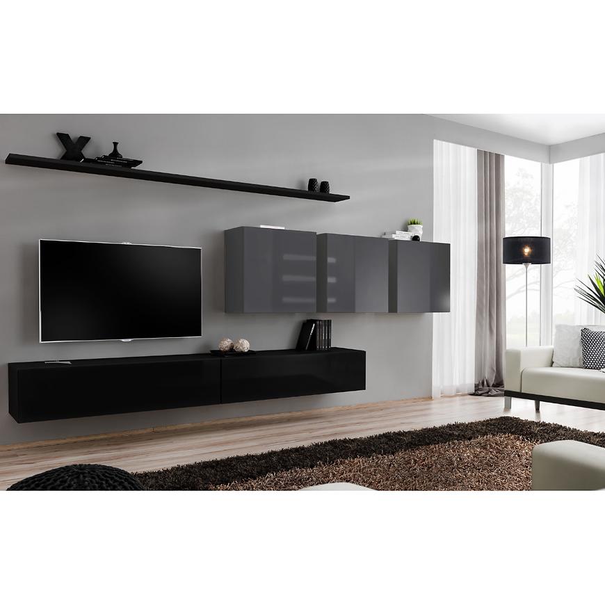 Obývací Stěna Switch VII Černá/Grafit Baumax
