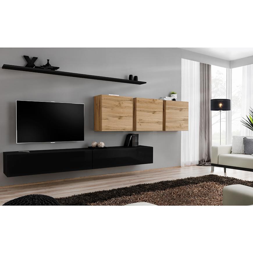 Obývací Stěna Switch VII Černá/Wotan Baumax