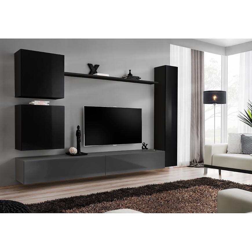 Obývací Stěna Switch VIII Černá/Grafit Baumax