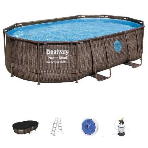 Ovál bazén příslušenství 4.88x3.05x1.07m rattan 56946 Bestway