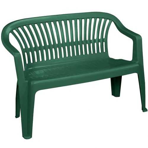 Plastová zelená lavička Baumax