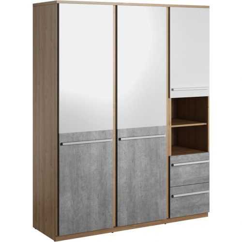 Postel Plano 150cm Dub Nash/Beton/Bílý Baumax