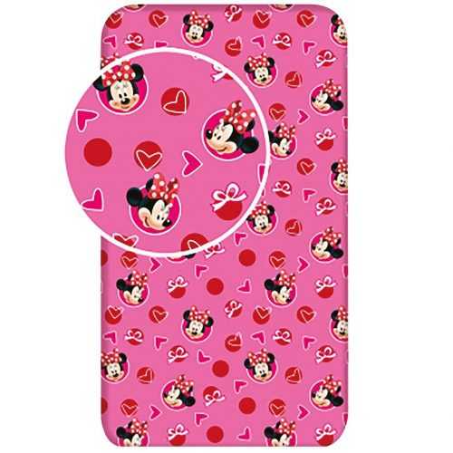 Prostěradlo bavlna 90x200 Minnie hearts 02 Baumax