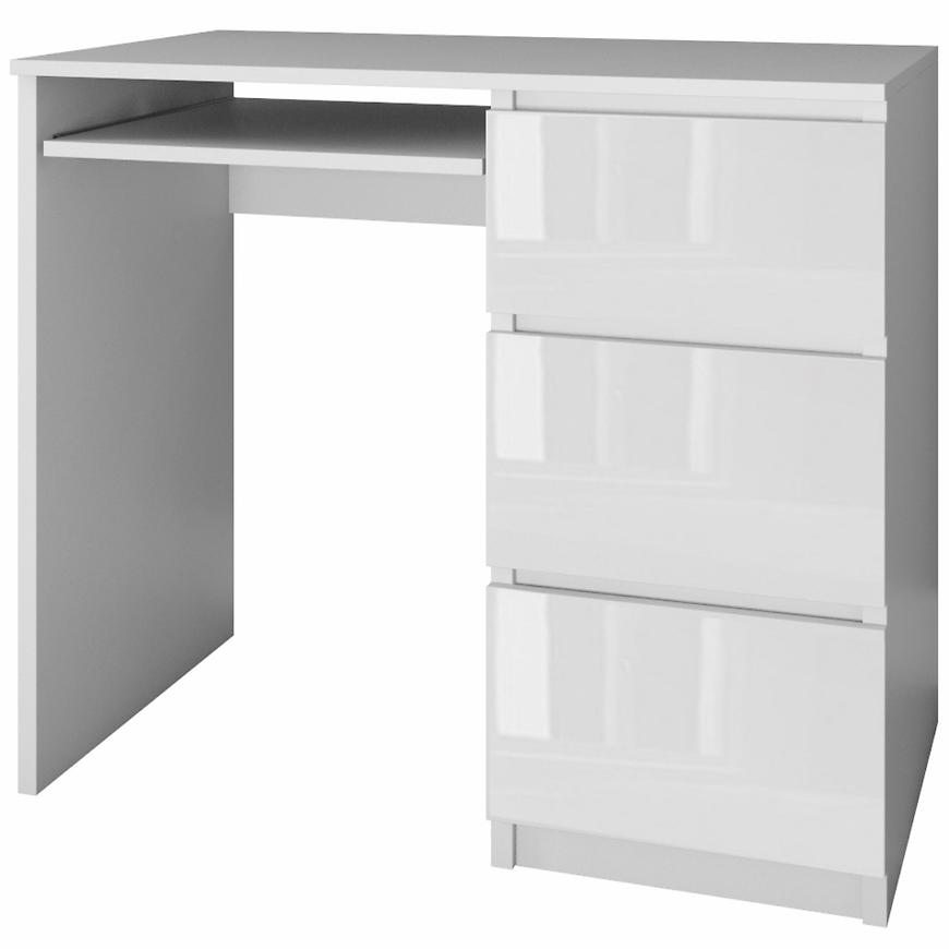 Psací Stůl Lima Pravá Bílý Mat-Bílý Lesk Baumax