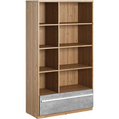 Regál Plano 90cm Dub Nash/Beton/Bílý Baumax