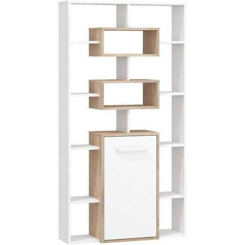 Regál Rio 85cm Světlý Dub Sonoma/Bílý 1D Baumax
