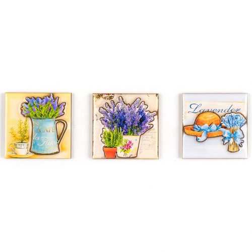 Sada magnetů Lavender 3 ks mix 28725079 Baumax