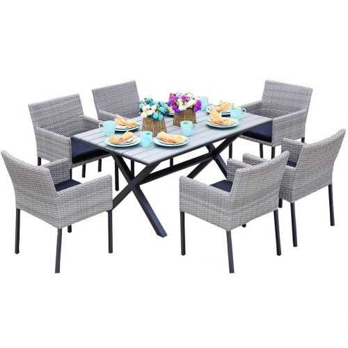 Sada zahradního nábytku oslo 1+6 šedá Baumax