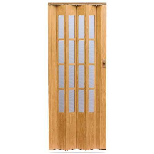 Shrnovací dveře Crystalline glass dub světlý 860mm Baumax