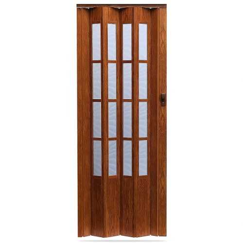 Shrnovací dveře Crystalline glass ořech světlý 860mm Baumax