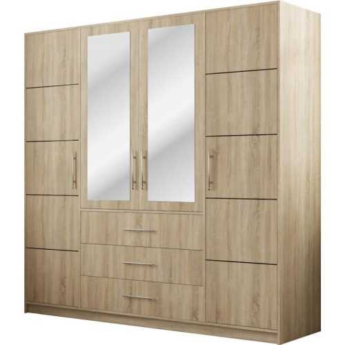 Skříň Bali D4 196cm Dub Sonoma/Zrcadlo Baumax