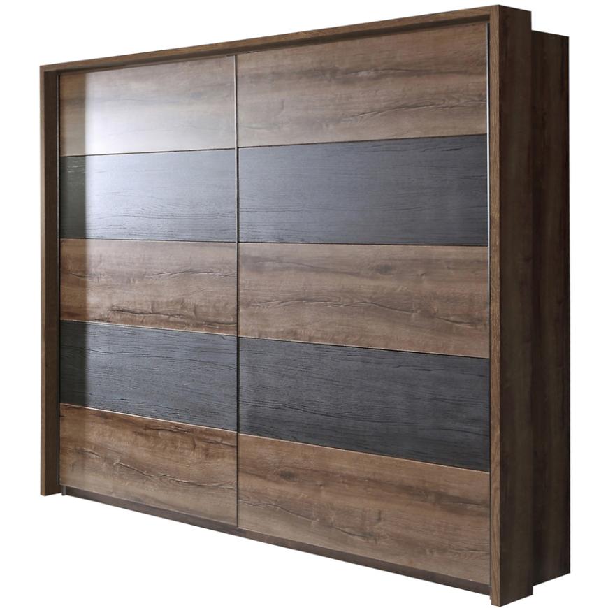 Skříň Chilly 220cm Ušlechtilý Dub / Černý Dub Baumax
