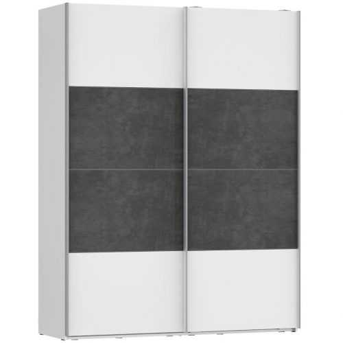 Skříň Olivia 170cm Bílá/Beton Baumax