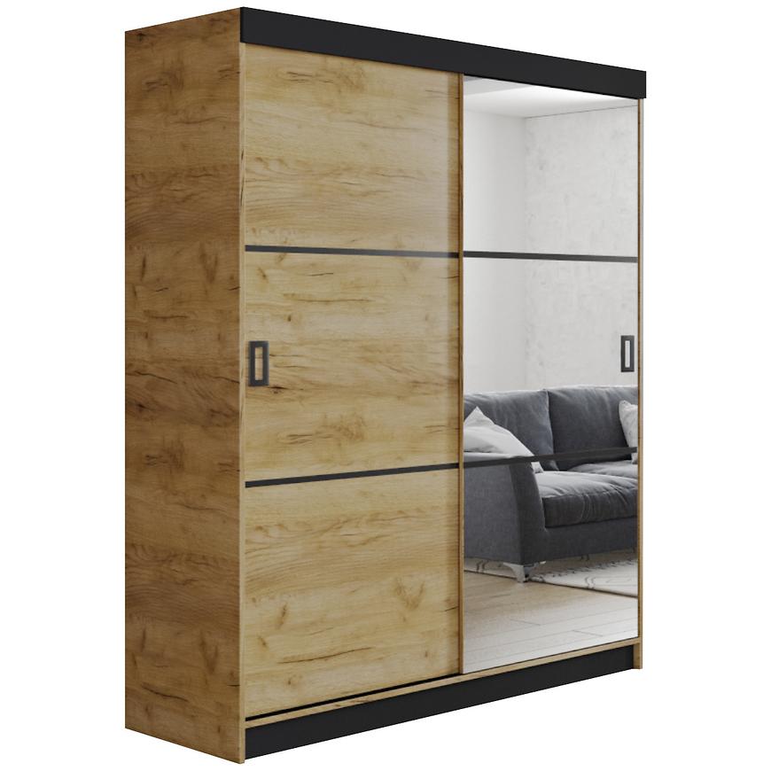 Skříň Retro 3l Zrcadlo 138 Kraft Zlatý Baumax