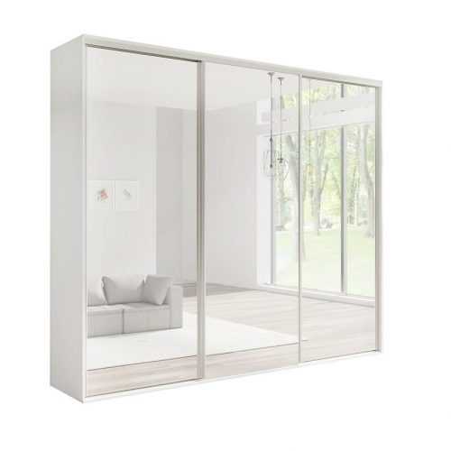Skříň Se Zrcadlem Grande 277 cm Bílý Baumax