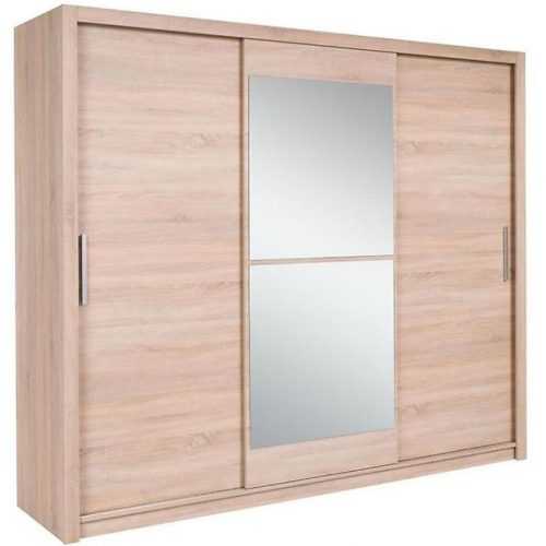 Skříň Se Zrcadlem Mistral 250 cm Dub Sonoma Baumax