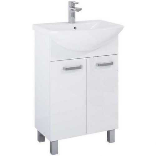 Skříňka s umyvadlem a baterií bílá Uno 2D 55 Baumax