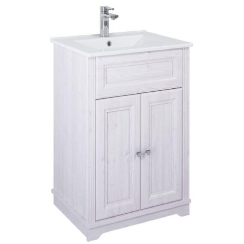 Skříňka s umyvadlem bílá Retro 2D0S 60 Baumax