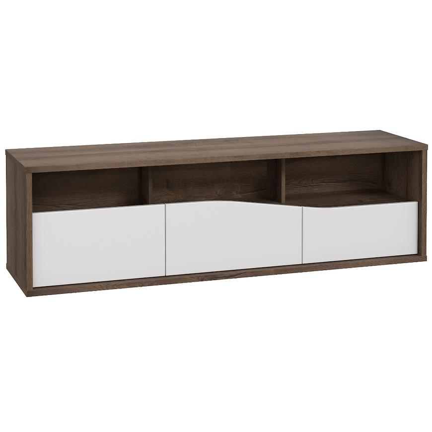 TV Stolek White Sea 159cm Ušlechtilý Dub/Bílý Lesk Baumax