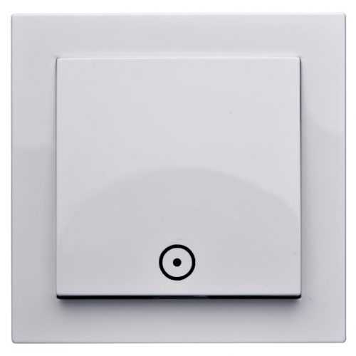 Tlačítko zvonek Cubus bílé Tesla