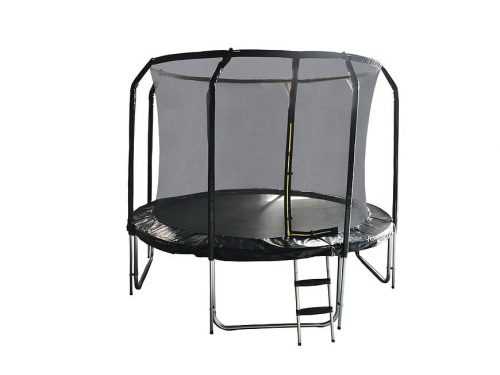 Trampolína s žebříkem 305cm černá