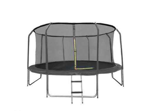 Trampolína s žebříkem 427cm černá Baumax