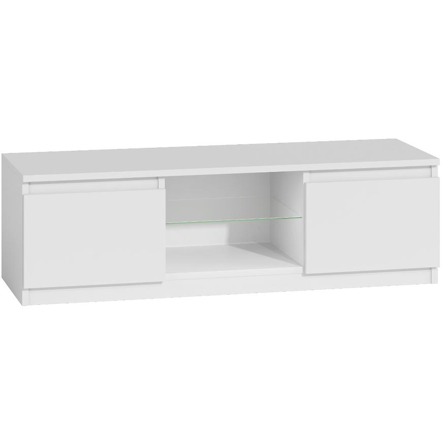 Tv Stolek 120 Sklo Bílý /Bílý Vysoký Lesk Baumax